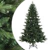vidaXL Plast Hingad Julgran 120 cm PVC och metall Gr&ouml;n