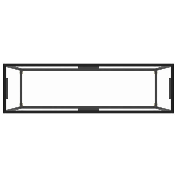 vidaXL Konsolbord transparent 120x35x75 cm härdat glas