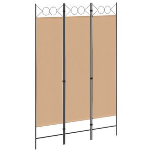 vidaXL 3-panelers rumsk&auml;rm Beige 120 x 180 cm Tyg