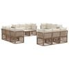 vidaXL Tr&auml;dg&aring;rdsoffset 12 pcs Beige konstrotting
