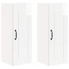 vidaXL V&auml;ggsk&aring;p PORTO 2 pcs H&ouml;gblanka vita 30 x 31 x 80 cm