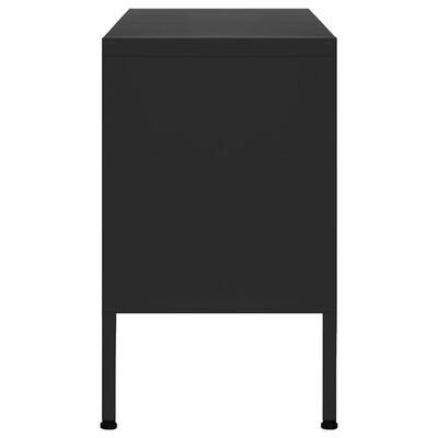 vidaXL Tv-bänk svart 105x35x50 cm stål