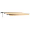vidaXL Manuell markisram med LED-lampor Gul, Vit, Antracit 4 &times; 3,5 m