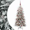 vidaXL Plast Hingad Julgran 120 cm 150 LED-lampor Varmvit PE & PVC