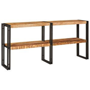 vidaXL Konsolbord med hylla Brun 160 x 33 x 75 cm Massivt mangotr&auml;