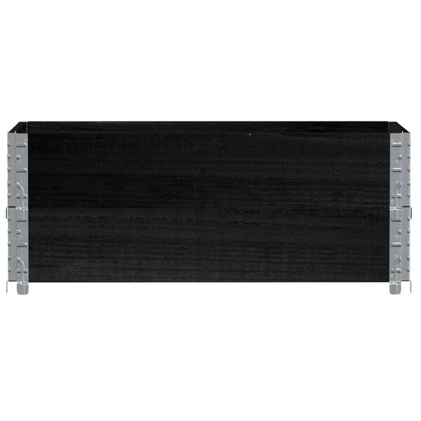 vidaXL Pallkragar 2 st svart 100x50 cm massivt furu