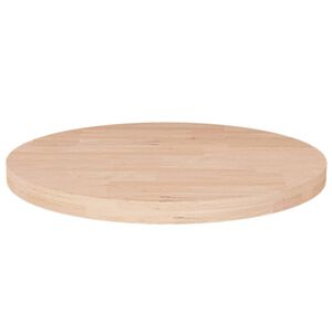 vidaXL Rund bordsskiva &Oslash;30x2,5 cm obehandlat massiv ek