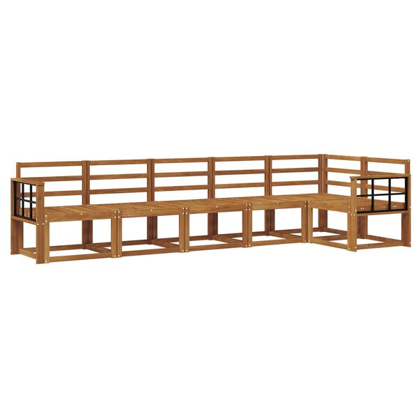 vidaXL Utomhussoffset 6 pcs Naturf&auml;rg Massivt Akaciatr&auml;