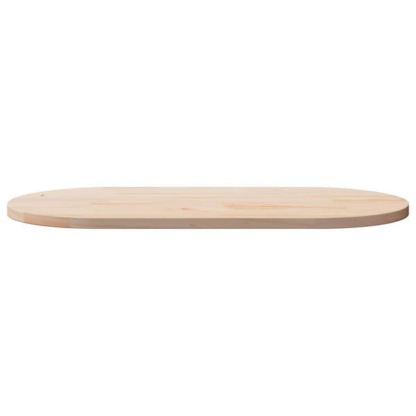 vidaXL Bordsskiva 110x55x2,5 cm massivt trä furu oval