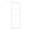 vidaXL Skjutd&ouml;rr ORKDAL Vit 93 x 232 cm Massivt talltr&auml; och glas