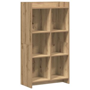 vidaXL Bokhylla 6 niv&aring;er 59 x 30 x 111 cm Konstruerat tr&auml; Artisan-ek