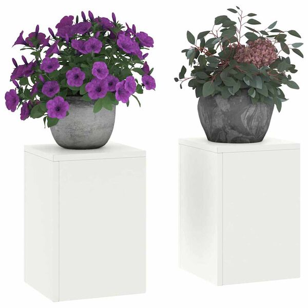 vidaXL Växtställ 2 pcs Vit 24 x 24 x 35 cm Stål