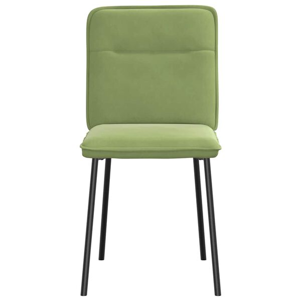 vidaXL Matstolar 2 st ljusgrön sammet