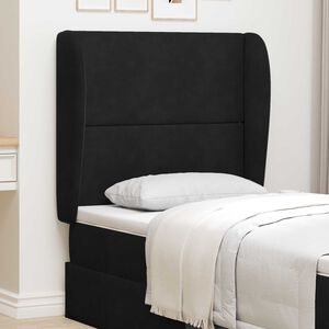 vidaXL S&auml;nggavel &Ouml;ra Svart 80 x 23 x 6 cm Sammet