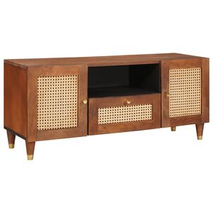 vidaXL TV-sk&aring;p Brun 105 x 33,5 x 46 cm Massivt mangotr&auml;