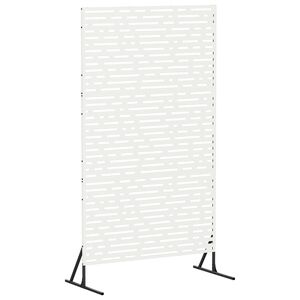 vidaXL Avsk&auml;rmningssk&auml;rm 100 x 50 x 180 cm St&aring;l Vit