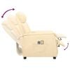 vidaXL Elektrisk massagefåtölj gräddvit konstläder
