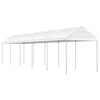 vidaXL Paviljong med tak vit 11,15x2,28x2,69 m polyeten