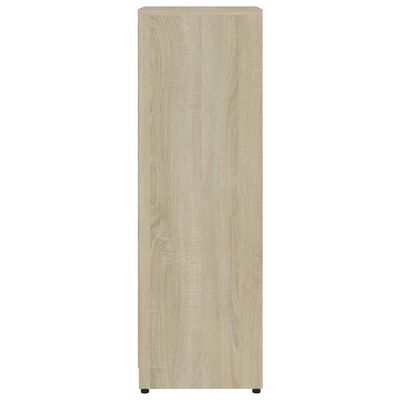 vidaXL Badrumsskåp vit och sonoma-ek 30x30x95 cm konstruerat trä
