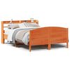 vidaXL S&auml;ngram utan madrass vaxbrun 150x200 cm massiv furu