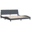 vidaXL Bed Frame without Mattress Dark Grey 200x200 cm Velvet