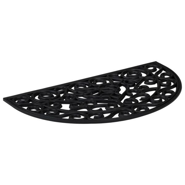 vidaXL D&ouml;rrmatta halvrund 45x75 cm gummi