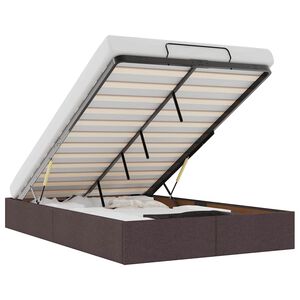 vidaXL Ottoman s&auml;ngram utan madrass m&ouml;rkbrun 120x190 cm tyg