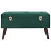 vidaXL Bänk med förvaringsutrymme grön 80 cm sammet