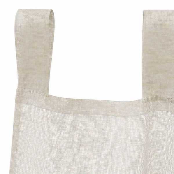 vidaXL Voile Gardin med gardiner 2 pcs Sand 245 x 140 cm Polyester