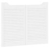 vidaXL Slagdörrar lamelldesign 2-par vit 80x100 cm
