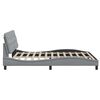 vidaXL Bed Frame with LED without Mattress Light Grey 160x200 cm Fabric
