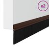 vidaXL Självhäftande dörrborstlist 2 pcs Brun 100 cm Aluminiumlegering