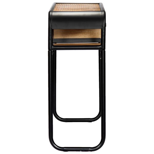 vidaXL Konsolbord 118x30x75 cm massivt mangoträ