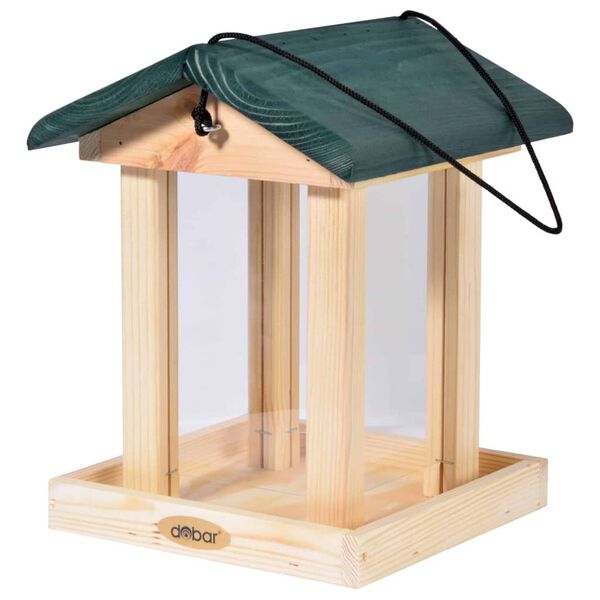 dobar F&aring;gelmatare med silo tr&auml; naturf&auml;rgad och gr&ouml;n