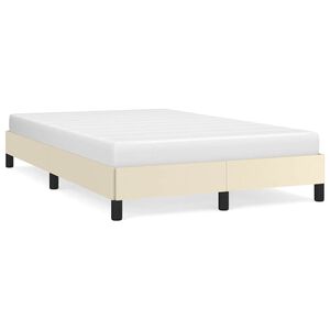 vidaXL S&auml;ngram utan madrass gr&auml;ddvit 120x190 cm konstl&auml;der