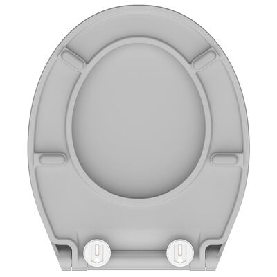 SCHÜTTE Toalettsits med mjuk stängning duroplast SLIM GREY grå