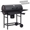 vidaXL Tunngrill med hjul och hyllor 3 st 115 x 85 x 95 cm Metall