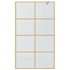 vidaXL Walk-in Duschv&auml;gg Guld 115 x 195 cm h&auml;rdat glas