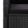 vidaXL Matgrupp f&ouml;r tr&auml;dg&aring;rden med dynor 9 delar svart konstrottning