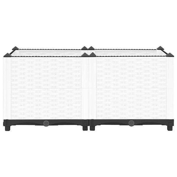 vidaXL Upphöjd odlingslåda 80x40x38 cm polypropen