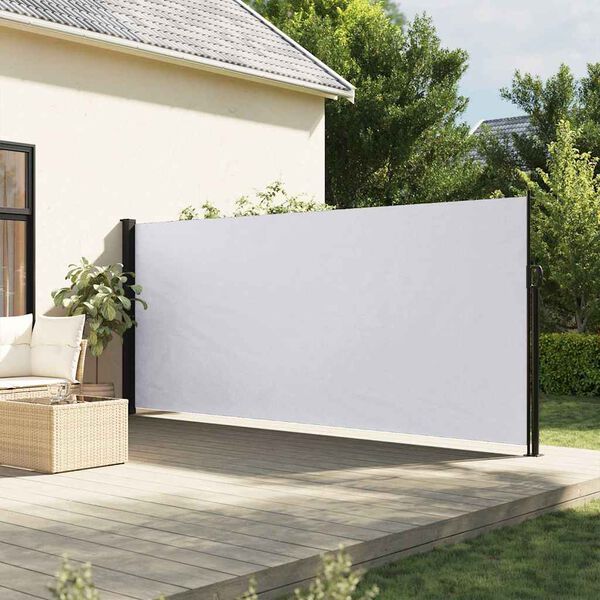 vidaXL Inf&auml;llbar sidomarkis vit 160x600 cm