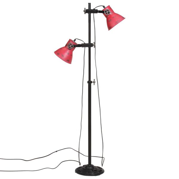 vidaXL Golvlampa 25 W n&ouml;tt r&ouml;d 25x25x90/140 cm E27