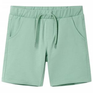 vidaXL Barnshorts med sn&ouml;re blandad ljus khaki 140