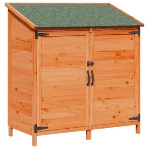 vidaXL Tr&auml;dg&aring;rdshus med tak Brun 106,5 x 56 x 113,5 cm Massivt Furu
