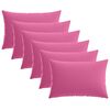 vidaXL Kudd&ouml;verdrag 6 st HEERLEN Rosa 50 x 70 cm Polyester