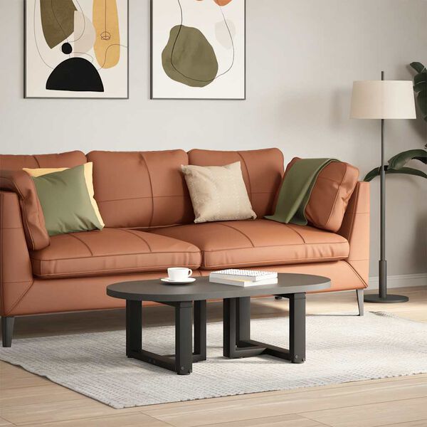 vidaXL Soffbordsben T-formade 2 st svarta 40x25x(30-31) cm st&aring;l