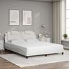 vidaXL Bed "Viana" with Mattress White 160x200 cm Faux Leather
