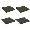 vidaXL Sittkuddar SOEST 4 st 100% Polyester Antracit 45 x 45 x 5 cm
