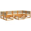 vidaXL 7-delad tr&auml;dg&aring;rdssoffgrupp med kuddar tr&auml; akacia och rep