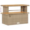 vidaXL Tr&auml;dg&aring;rdsoffset med kudde med lagring 13 pcs Beige Poly Rattan